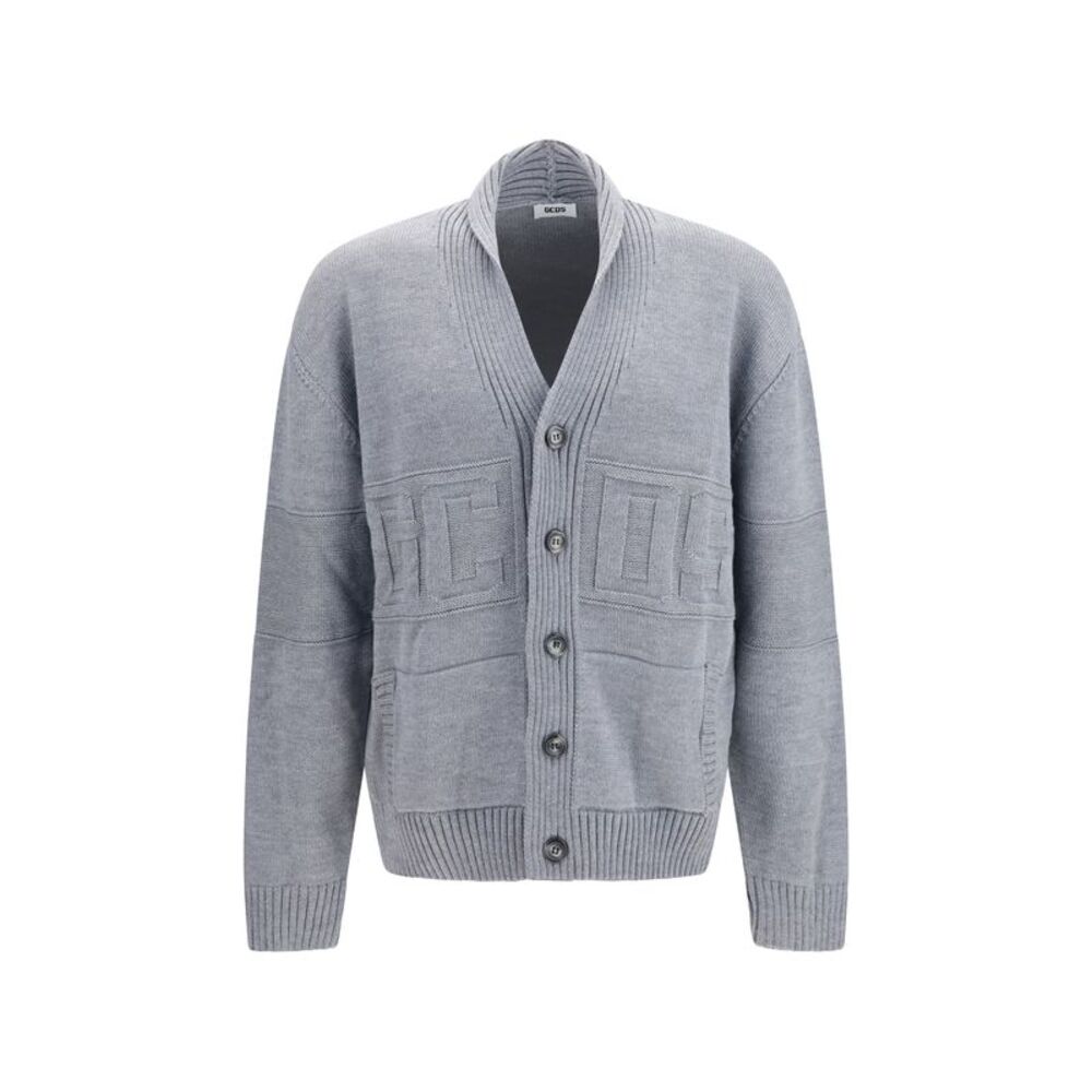 Gcds Men Buttoned Logo Cardigan